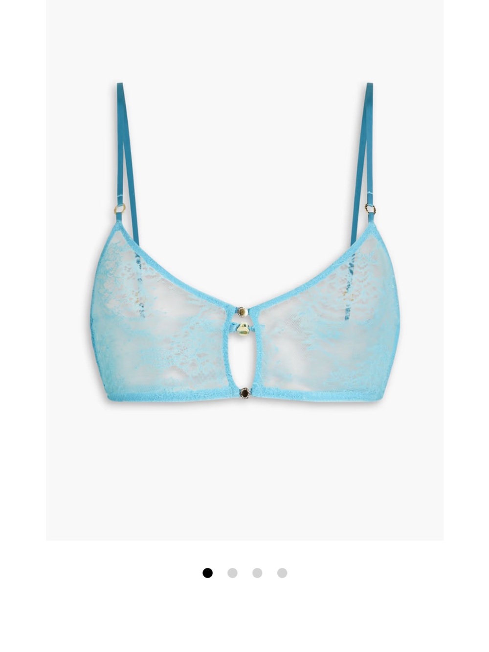 Stella McCartney Sky Blue Sheer Lace Bralette